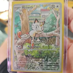 Pokemon Meowth 106/094 – Phantasmal Flames – English IR (Illustration Rare) - Image 1