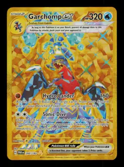 Pokemon Card Garchomp ex 260/182 Paradox Rift PAR Holo Hyper Rare Gold NM 2023 - Image 1
