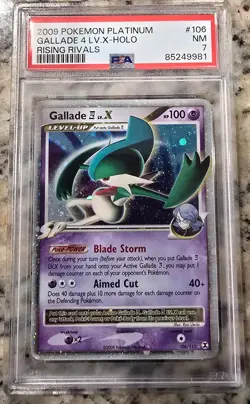 Gallade Lv.X-Holo Rising Rivals Pokemon Platinum 106 PSA 7 - Image 1