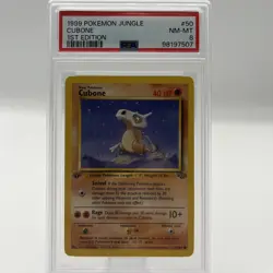 Cubone 1999 Pokemon Jungle 1st Edition #50 PSA 8 - Image 1