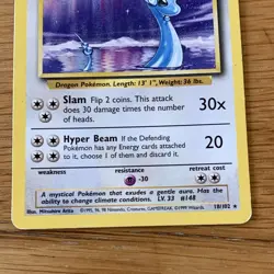 Wizards Pokemon TCG Base Set Dragonair Rare 18/102 80 HP English 1999 - Image 4