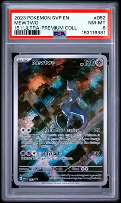 Mewtwo 052 SV Scarlet & Violet Promo Holo English Pokemon 2023 PSA 8 - Image 1
