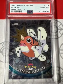 PSA 10 #119 Seaking 2000 Topps Chrome Pokemon TV Card 💎 Gem Mint Promo - Image 1