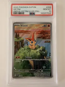 2025 Pokemon SVP 208 Victini Graded card Illustration Rare Promo PSA 10 Gem Mint - Image 1