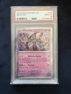 Pokemon TCG Scarlet & Violet 151 English #150 Mewtwo Holo Rare PSA 10 - Image 1