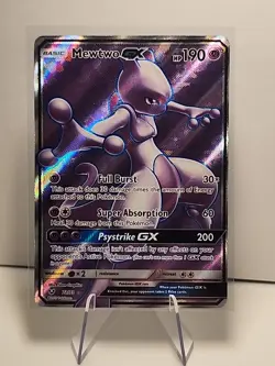 Mewtwo GX (Full Art) 72/73 Shining Legends Holo Pokemon TCG NM - Image 1
