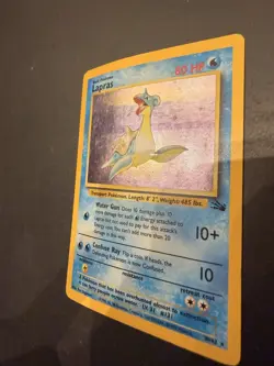 Lapras 10/62 Fossil Holo Rare Vintage Pokemon Card WOTC 1999 MP - Image 3