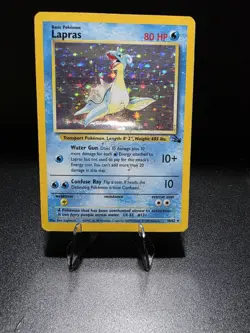 Pokemon TCG Lapras Fossil Holo Rare Card WOTC 10/62 Series - Image 1