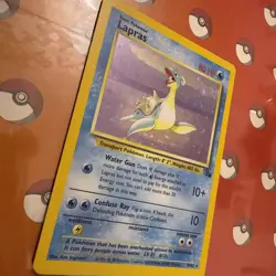Pokemon TCG Lapras Fossil Holo Card 10/62 Series - NM - Image 2