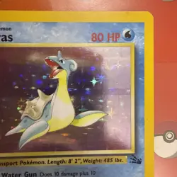 Pokemon TCG Lapras Fossil Holo Card 10/62 Series - NM - Image 5