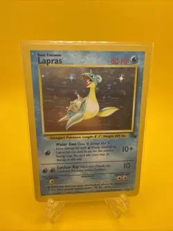 Pokemon TCG Lapras Fossil Holo Card 10/62 Series - Image 1