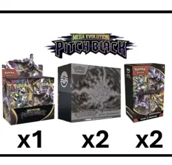 PREORDER Pitch Black Pokemon Center | 2 ETB + 2 Booster Bundles + Booster Box - Image 1