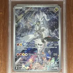 2025 Pokemon N's Reshiram 167 Journey Together Holo PSA Mint Enhanced Box Topper - Image 3