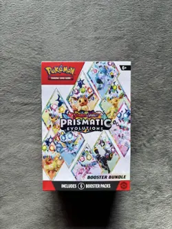 Pokemon TCG Prismatic Evolutions Booster Bundle 6 Packs Sealed Box Damage - Image 1