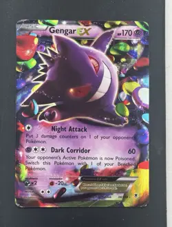 Pokemon TCG Gengar EX 34/119 Phantom Forces Full Art Holo Ultra Rare 170 HP 2014 - Image 1