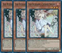 3x Yu-Gi-Oh! Ash Blossom & Joyous Spring RA04-EN025 Super Rare Playset - Image 1