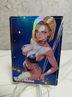 Android 18 DBZ Trading Card Waifu Goddess Story Anime Girl holo Karte Manga Full - Image 1