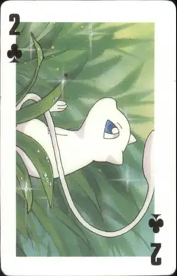 Vintage Pokemon Pocket Monsters Playing Cards #2 of Clubs Mew - Image 1