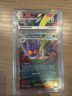 Pokemon TCG Mega Gengar EX 056/094 Phantasmal Flames - Ace 10 Gem Mint - Image 1