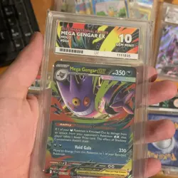 Pokemon TCG 2025 Phantasmal Flames Mega Gengar EX 056/094 Holo ACE 10 - Image 1