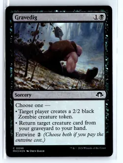 FOIL Gravedig Modern Horizons 3 Common - MTG Magic the Gathering Card - Image 1