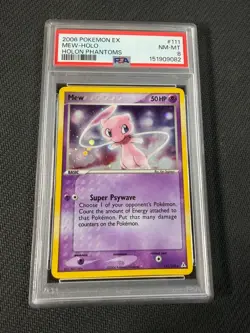 2006 Pokemon Ex Holon Phantoms #111 Mew Holo PSA 8 NM-MT - Image 1
