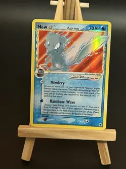 Pokemon Mew Gold Star Delta Species EX Dragon Frontiers Holo Card 101/101 - Image 1