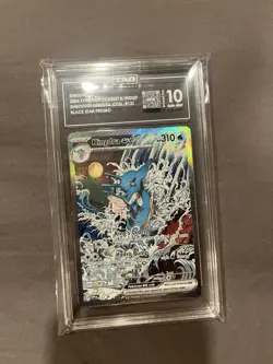 TAG 10 GEM MINT Pokemon Kingdra EX 131 Black Star Promo - Image 1
