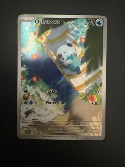 Pokemon TCG Card Oshawott 105/086 White Flare Illustration Rare *English* - NM - Image 1