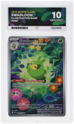 Swadloon 088/086 White Flare Illustration Rare Pokemon TCG ACE 10 - Image 1