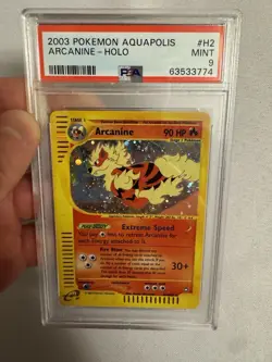 2003 Pokemon - Arcanine Holo Rare E Reader Aquapolis H2/H32 - PSA 9 Mint! WOTC - Image 1