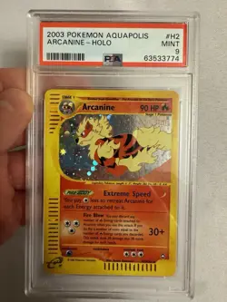 2003 Pokemon - Arcanine Holo Rare E Reader Aquapolis H2/H32 - PSA 9 Mint! WOTC - Image 3