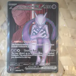 Pokemon TCG Sv10 Destined Rivals Team Rocket's Mewtwo ex 213/182 Holo UR - Image 1