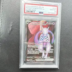 Pokemon Team Rocket's Mewtwo ex 213/182 SV10 Destined Rivals Holo PSA 10 - Image 1