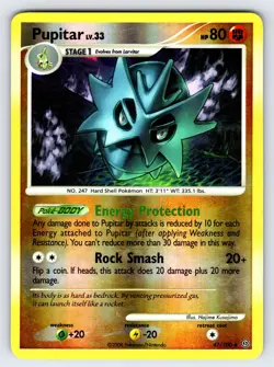 Pupitar 47/100 Stormfront TCG Pokemon Card TCG Nintendo Reverse Holo Uncommon Lp - Image 1