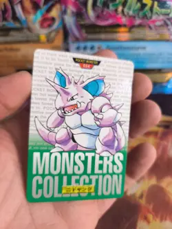 Pokemon Karte Card carddass Monsters collection Green 1996 japanese Nidoking NM - Image 2