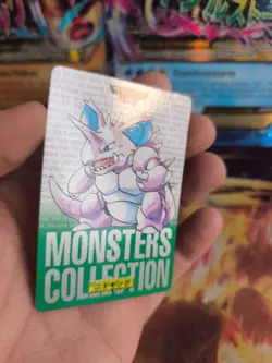 Pokemon Karte Card carddass Monsters collection Green 1996 japanese Nidoking NM - Image 3
