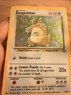 Kangaskhan 5/64 Jungle Set Vintage Holo Rare Pokemon Card WOTC 1999 MP - Image 4