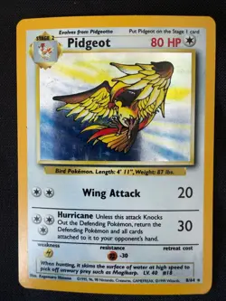 Pidgeot 8/64 Holo Rare Pokemon Card Jungle Set WOTC 1999 LP Vintage - Image 1