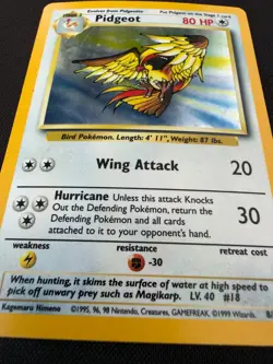 Pidgeot 8/64 Holo Rare Pokemon Card Jungle Set WOTC 1999 LP Vintage - Image 4