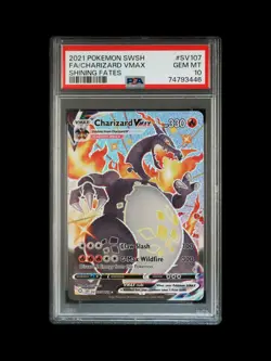 Pokemon Charizard VMAX Shining Fates Shiny Vault Full Art #SV107 PSA 10 Gem Mint - Image 1