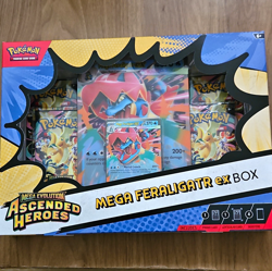 Pokemon TCG Mega Feraligatr ex Box Mega Evolution—Ascended Heroes English 6+ - Image 1