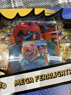 Pokemon TCG Mega Feraligatr ex Box x3 Ascended Heroes Booster Promo English - Image 4