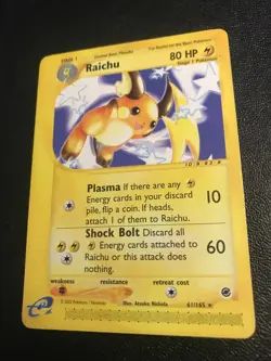 Raichu 61/165 NM Rare Expedition Pokemon Card. Fast Shipping with Tracking! - Image 1