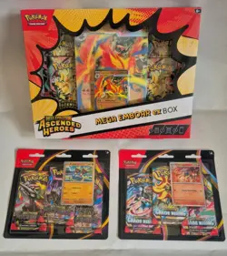 Pokemon TCG Bundle Ascended Hero Emboar Ex Box,Pitch Black&Chaos Rising Blister - Image 1