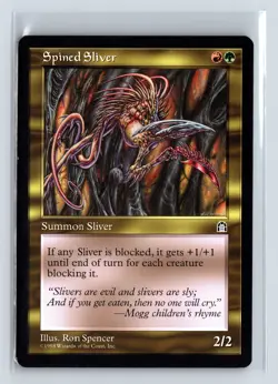 SPINED SLIVER - MTG Magic the Gathering Card - Stronghold - Uncommon - Image 1