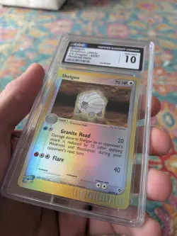 (POP 8) CGC 10 GEM MINT Pokemon Shelgon Reverse Holo 42/97 EX Dragon 2003 - Image 1