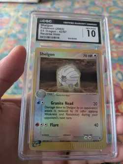 (POP 8) CGC 10 GEM MINT Pokemon Shelgon Reverse Holo 42/97 EX Dragon 2003 - Image 2