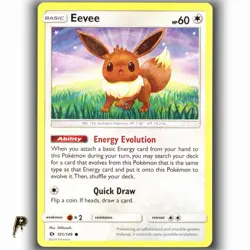 Pokemon Sun & Moon Base Set Eevee 101/149 Non Holo Common Card NM - Image 1