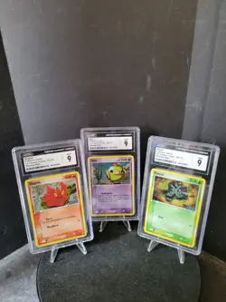 CGC 9 MT Natu, Slugma, Pineco, Unseen Forces Reverse Holo STAMPED Pokemon Cards - Image 1